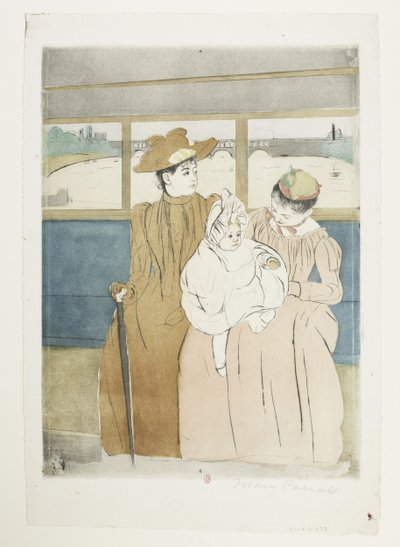 By Tram by Mary Cassatt